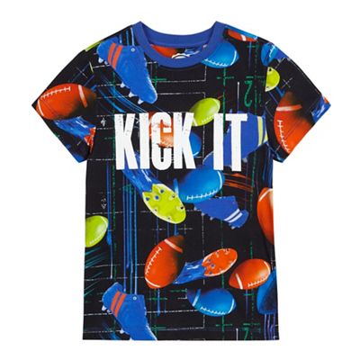 bluezoo Boys' multi-coloured sports print t-shirt